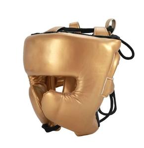 Customized Comfortable Leather <b>Boxing</b> Helmets Hot Sale Martial Arts Head Guard <b>Protection</b> <b>Gear</b> - Product Image 1