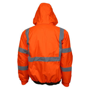 Veste de sécurité réfléchissante haute visibilité personnalisée pour les travaux de construction, avec poches, manches longues, imperméable, pour hommes - Product Image 2
