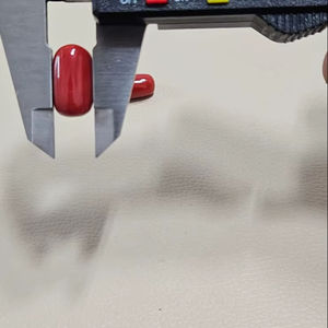 Piedra Preciosa de Coral Rojo Italiano, Piedra Preciosa Suelta, para Fabricación de Joyas, Calidad Fina, Forma Ovalada Doble, Tamaño Grande - Product Image 3