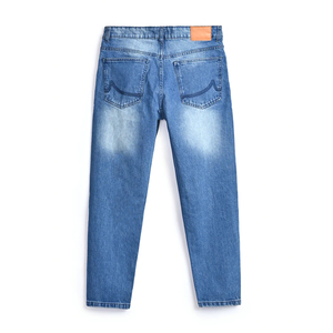 กางเกงยีนส์ทรงขากว้างทรงตรงขนาดใหญ่สำหรับผู้ชายกางเกงยีนส์ทรงหลวมลายตามสั่งสำหรับฤดูหนาว - Product Image 5