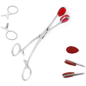 PINCE À LANGUE JEUNE PERFORMANCE PARFAITE AVEC PINCE À MÂCHOIRES EN CAOUTCHOUC Pince de laboratoire en acier inoxydable - Product Image 1