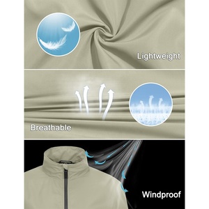 Veste coupe-vent classique légère Impression de logo personnalisé Vêtements d'extérieur hydrofuges pour les activités de plein air - Product Image 3