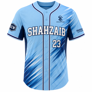 Custom Heat-Transfer Printed Baseball Jerseys for Adults Wholesale Team Uniforms with Custom Team Name 100% Polyester - Product Image 1