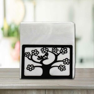 Akriti ที่ใส่กระดาษชำระสำหรับงานศิลปะทองเหลืองกล่องใส่กระดาษทิชชู่สีดำสำหรับรถลากที่ใส่กระดาษทิชชู่โลหะแบบพรีเมี่ยม - Product Image 4