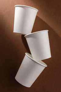 Gobelets en papier kraft jetables personnalisés de 7oz 8oz 10oz 12oz/blanc tasses à café à paroi unique doublées de PE/PLA pour boissons chaudes et froides - Product Image 4