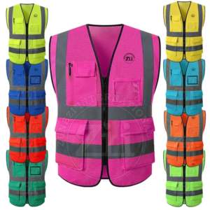 Gilet de sécurité imperméable en polyester léger pour travailleurs de la construction sauvetage d'urgence huile minière haute visibilité réfléchissant - Product Image 6