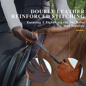 Vente en gros de gants d'équitation bon marché Gants d'équitation confortables, antidérapants, résistants à l'usure, respirants, avec logo personnalisé - Product Image 5