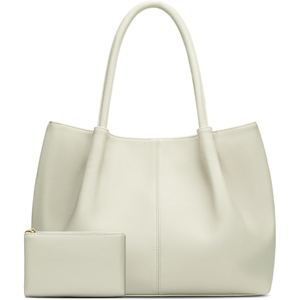 Ensemble de sacs à main pour femmes en cuir de vache véritable avec un design minimaliste, une structure durable et une pochette intérieure assortie - Product Image 1