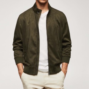 Custom High Street Winter Satin Bomber <b>Jacket</b> for Men with Front Logo-Wholesale OEM Service - Product Image 5