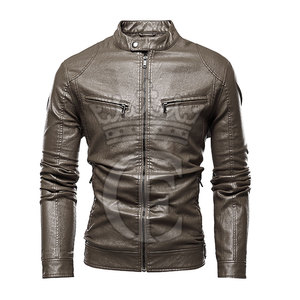 แจ็กเก็ตหนังสำหรับฤดูหนาวแจ็กเก็ตหนังออกแบบโลโก้ได้ตามต้องการ - Product Image 1