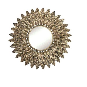 Hot Selling Customized Round and <b>Star</b> boll Textures Shape Metal Antique Gold Hanging Wall <b>Mirror</b> Used for Homes and Living Room - Product Image 6