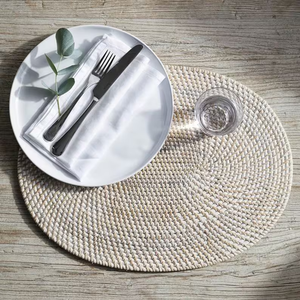 Set de table décoratif en jute fait main, écologique, réutilisable, personnalisable, motif végétal, haute qualité, moderne et élégant - Product Image 5