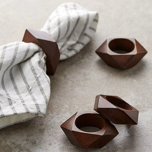 Servilletero de madera de lujo para decoración de mesa de comedor recepciones de boda banquetes y fiestas navideñas - Product Image 1