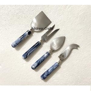 Juego de Cuchillos para Queso de Acero Inoxidable de la Mejor Calidad con Mango de Resina, Material Seguro para Alimentos, Tenedor y Cuchillo de Pico - Product Image 2