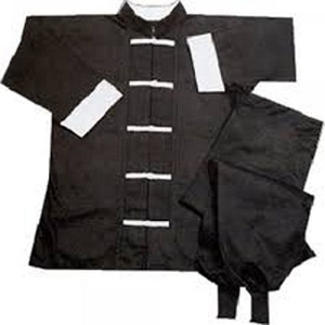 Uniforme de Kung Fu noir de qualité supérieure avec logo et design personnalisés, boutons rouges, tenue traditionnelle chinoise de Kung Fu fabriquée par Zevron Sports - Product Image 5