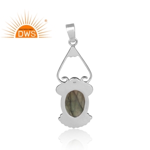 Colgante de piedras preciosas de labradorita Natural de plata de ley oxidada más vendido, joyería personalizada para mujer, regalo para ella - Product Image 3