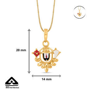 Pendentif en or Balaji, charme religieux raffiné pour les dévots - Product Image 6