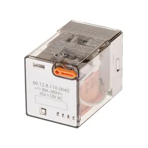 60.12 8 pin 2 pole 2CO DPDT 60.13 11 pin 3 pole 3CO 3PDT 10A AC DC 24V 120V 230V 380V LED Indicator Electromagnetic Power Relay