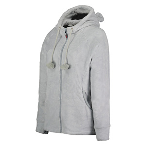 Ropa de invierno con cremallera de moda, chaqueta de lana Polar para mujer, chaqueta de bolsillo con cremallera en el pecho con aislamiento cálido a la moda para mujer con logotipo personalizado - Product Image 3