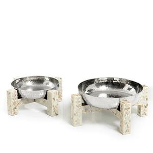 Bols en aluminium argenté Bol de rangement décoratif en métal pour la maison et la cuisine Centre de table Bol de service pour aliments et pop-corn - Product Image 6