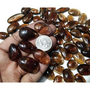 Cuarzo Champán Natural al por Mayor, Pulido por Ambos Lados, Tamaños Variados, Cabujón Suelto para Joyería, Cuarzo Champán de Formas Mixtas, Piedra Preciosa - Product Image 4