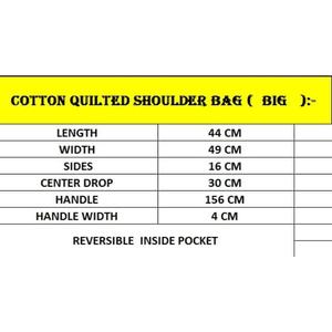 Sac fourre-tout matelassé pour femme fait à la main en coton indien motif floral imprimé sac à bandoulière pour la plage et le shopping - Product Image 5