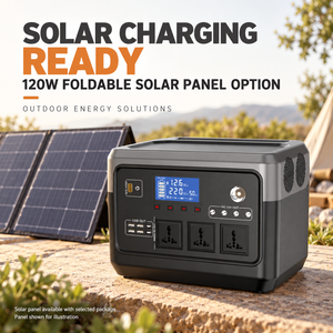 Estación de Energía Portátil de 1000W con Panel Solar de 120W, Batería LiFePO4 de 768Wh, Kit de Generador Solar para Exteriores, Venta al Por Mayor - Product Image 1