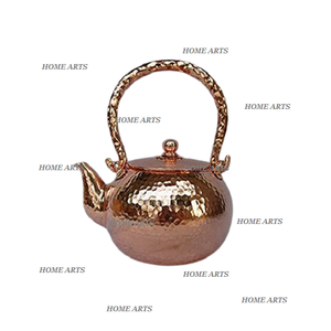 Customized Size And Shape Tea And Coffee <b>Kettle</b> In Copper Tea <b>Kettle</b> <b>With</b> <b>Wooden</b> And Brass <b>Handle</b> For Restaurant Use - Product Image 6