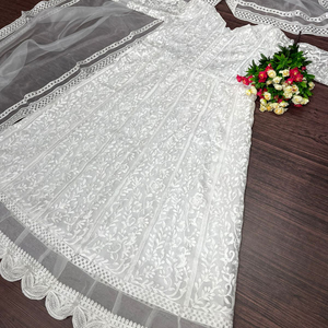 Vestido de organza de trabajo chino pesado especial de verano de nuevo diseñador con ropa tradicional india Dupatta para adultos ropa de fiesta - Product Image 1