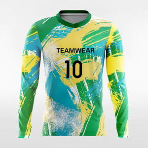 Camisetas de entrenamiento de fútbol de manga larga transpirables de moda uniforme de fútbol para adultos impreso personalizado OEM ODM disponible - Product Image 1