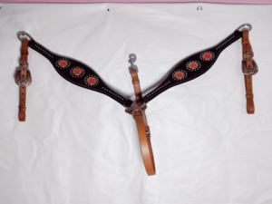 Cabecera de caballo occidental y collar de pecho con latón-Ajuste SS Logotipo personalizado Cabecera de caballo occidental en precio al por mayor - Product Image 4