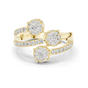 Bague en diamant de laboratoire 0,634 CT pour femme, clarté VVS-VS, couleur EF, or 18 carats, 14 carats, 10 carats et argent 925, options en moissanite - Product Image 2