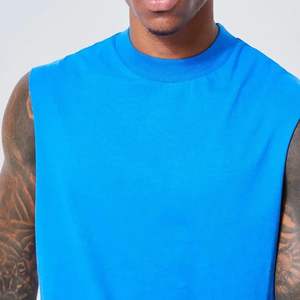 Chaleco sin mangas de alta calidad para hombre, Camiseta deportiva de punto de algodón transpirable personalizada, sublimación 3D, bordado de estilo informal - Product Image 3