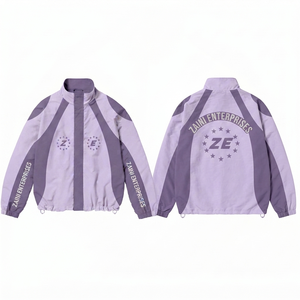 Men Windbreaker <b>Jacket</b> 105 GSM Polyester Taslan Lavender <b>Grey</b> Custom Logo Lightweight OEM ODM <b>Waterproof</b> Breathable Winter High - Product Image 1