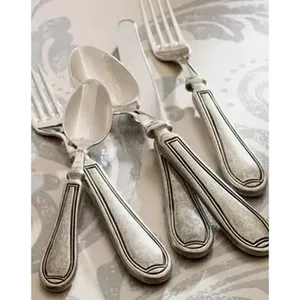ชุดช้อนส้อมมีดด้ามแขวนคู่ทำด้วยมือชุดช้อนสแตนเลสเหมาะสำหรับร้านอาหารในครัวเรือนรีสอร์ท - Product Image 3
