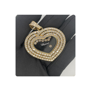 Pendentif en verre de créateur fabriqué avec un diamant naturel Vs Si en or jaune 14 carats Pendentifs en diamant de renommée mondiale Bijoux de mode - Product Image 1