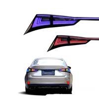 Feux arrière LED RGB de type traversant modifiés JC pour Lexus IS IS250 IS300 IS350 2013-2020, mise à niveau RGB avec design fluide