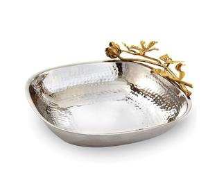 Bandeja y cuencos de acero inoxidable de diseño moderno en oro - Product Image 4