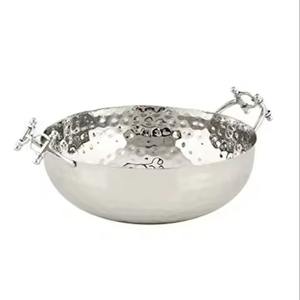 Juego de cuencos decorativos de metal multicolor con acabado exterior dorado perfecto para la decoración moderna del hogar y la Mesa - Product Image 6