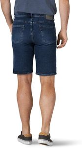 Pantalones cortos de mezclilla informales cómodos con cintura flexible para hombre, 100% de algodón, tejido transpirable, estilo recto, lavado ligero, medio para primavera y verano - Product Image 3