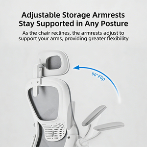 Sedia da Ufficio Ergonomica con Supporto Lombare, Girevole e Regolabile, <span class=keywords><strong>per</strong></span> Casa e Lavoro, Seduta Confortevole - Product Image 4