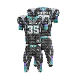 Vente en gros d'uniformes respirants à manches courtes de football américain sublimés personnalisés Ensemble maillots et pantalons de haute qualité 2025 - Product Image 2