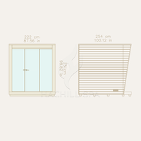 Sauna Traditionnel Modulaire d'Extérieur pour 3-5 Personnes, Kit de Cabane de Jardin DIY en Bois Thermique, Spa à Domicile
