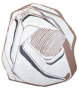 Alfombra de lana con mechones a mano de lujo personalizada, diseño moderno de rayas abstractas en beige topo, hecha a mano en la India para uso doméstico - Product Image 4