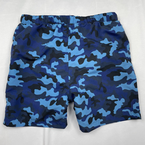 Short de bain imprimé camouflage bleu personnalisé pour hommes, maillot de bain de plage décontracté, short de plage avec poches, séchage rapide - Product Image 3