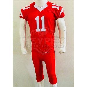 Conjunto de uniformes de fútbol americano de alta calidad, uniformes de fútbol de equipo de poliéster 100%, mangas cortas hechas en Pakistán - Product Image 4