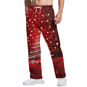 Pantalones de chándal de Navidad exclusivos para hombre Ropa de vacaciones de poliéster Pantalones de chándal de Navidad clásicos Pantalones de chándal de invierno con estilo - Product Image 5