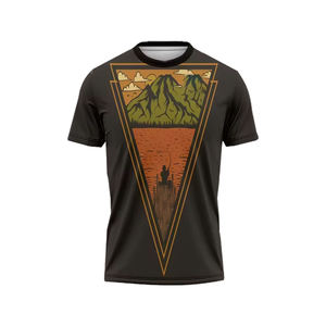 เสื้อตกปลาผ้าโพลีเอสเตอร์แห้งเร็วใส่ได้ทั้งชายและหญิงเสื้อแขนสั้นระบายอากาศได้ดีปรับแต่งได้พิมพ์ลายดิจิตอลสี - Product Image 4