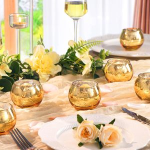 ที่ใส่เทียนทีไลท์ทำจากแก้วปรอททำมือสำหรับเทศกาลดิวาลีคริสต์มาสงานแต่งงานและของตกแต่งบ้าน - Product Image 6