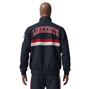 ชุดกันลมสำหรับวิ่งฤดูหนาวเสื้อแจ็กเก็ตแบบมีซิปรูดกางเกงไนลอนผ้าโพลีเอสเตอร์100% แบบกำหนดเอง - Product Image 5